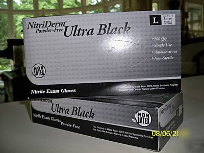 Nitriderm ultra black gloves ( powder free,non latex) 