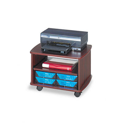 Safco picco printer stand, two shelves, mahogany
