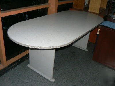 Solid white wood conference table 83 x 36 x 30