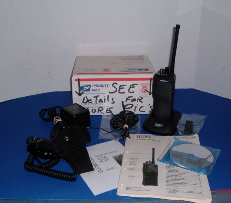 Tk 290 TK290 radio + mic + cable ham scanner kenwood