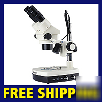 Darkfield gem 7X-45X binocular stereo zoom microscope