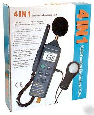 Dt-8820 4-in-1 thermometer light humidity sound meter 