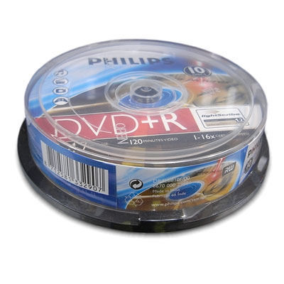 10 dvd+r philips lightscribe 4.7GB 16 x free delivery