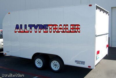 2009 enclosed motorcycle atv car hauler quad trailer