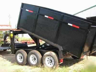 2010 7 X14 x 4 gooseneck 21 k dump trailer, 10 k lift