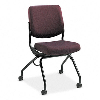 4300 sers mobile folding nesting chair claret upholstry