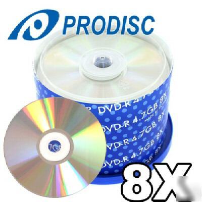 50 prodisc 8X 4X dvd-r silver shiny blank dvd media 
