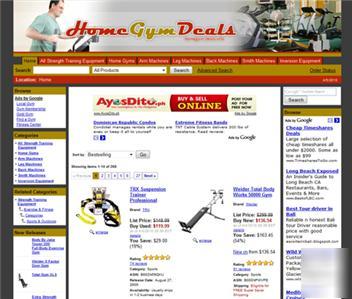 Home gyms store - website business for sale + domain
