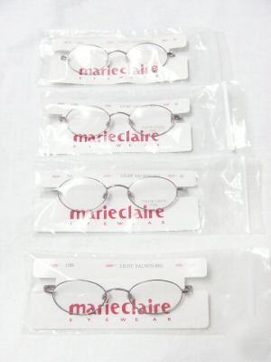 New 4 frame lot marie claire mc 1183 salmon oval frames