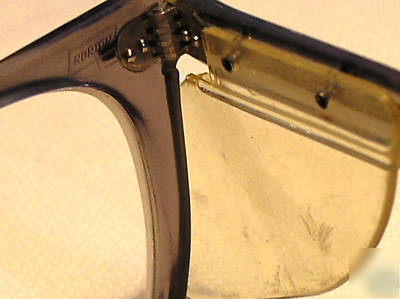 Norton clear glass safety glasses w/ side shields vtg