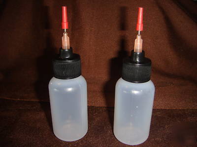 Two 1OZ plastic bottles w/applicator tip, top quality 