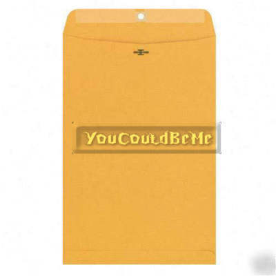 Kraft clasp envelopes 10X15 manila office mailing 100CT