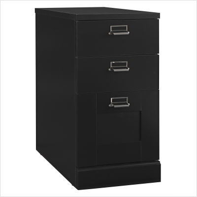 My space stockport 3 drawer pedestal file cabinet black