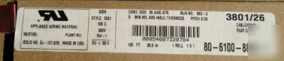 3M appliance wire 26 conductor 3801/26 100' role flat