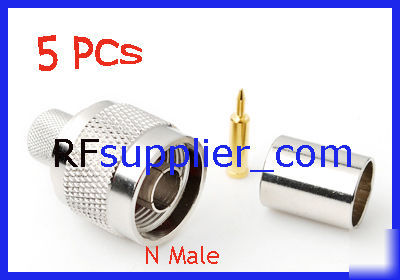5PCS n male crimp connector for RG214 RG213 RG8 LMR400