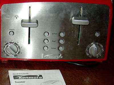 Kenmore elite 4 large long slice toaster 2 controls