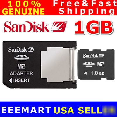 Sandisk 1GB memory stick micro (M2) flash card , bulk