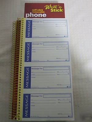 Cardinal write 'n stick phone message sheets carbonless