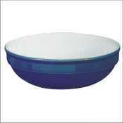 New azure blue ceramic pasta bowl - 1-qt.