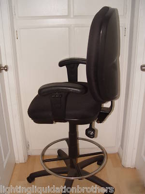 Office chair drafting height, arms, degree adjustable