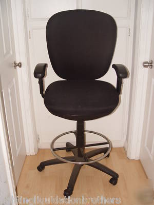 Office chair drafting height, arms, degree adjustable