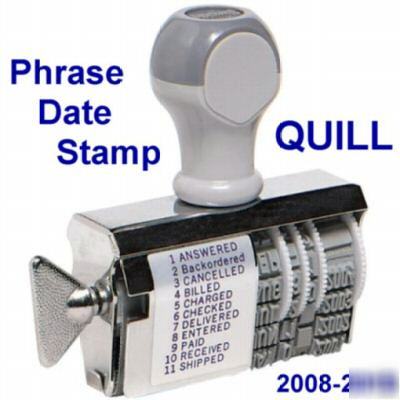 Phrase dater stamp 2008-2019 paid shipped cancelled lot