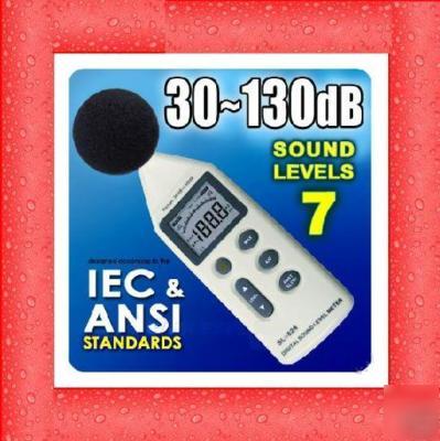 Sound noise level meter 30-130 db free case SL824