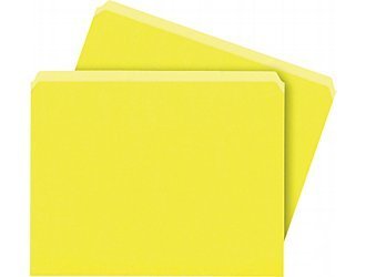 Staples yellow file folders letter single tab 200 count