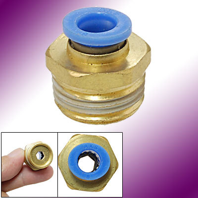 Straight push in fittings male round pneumatic adapter