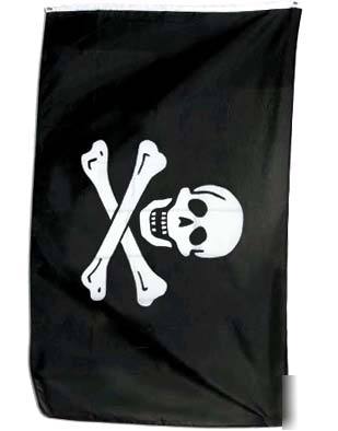 2X3 jolly roger pirate flag skull and cross bones flags