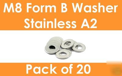 M8 stainless washers - pack of 20 - free post