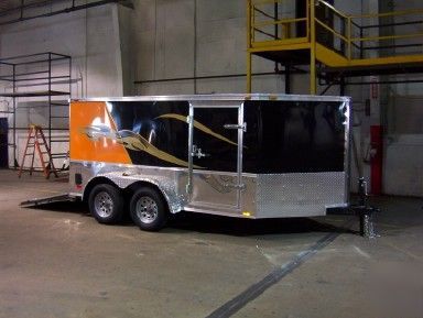 New 2010 cargo mate enclosed motorcycle trailer