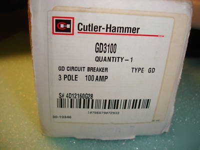 New cutler hammer GD3100 (gd 3100) circuit breaker * *