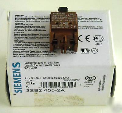 Siemens lamp holder 3SB2455-2A wedge-base W2 x 4.6D