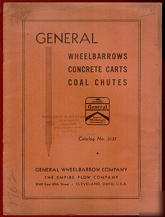Empire plow wheelbarrow catalog tools coal chutes 1930S