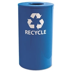 Excell indooroutdoor round steel recycling receptacle