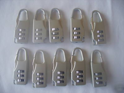 Lot of 10 combination padlock for travel bag lock 