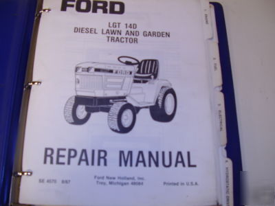 Ford lgt 14D diesel lawn+garden tractor repair manual