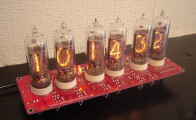 Nixie tube clock kit for in-14 nixie tubes