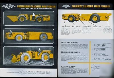 1960S wagner underground mining vehicle brochure 