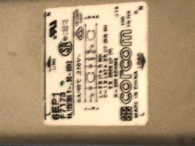 3306 corcom/tyco 6EP1 rfi powerline filter 
