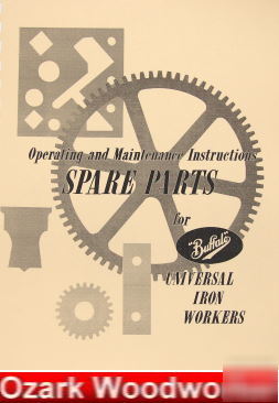 Buffalo universal iron workers operator part manual