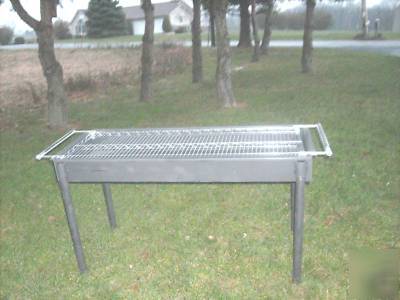 New 4' charcoal wood catering grill,12 ga steel, 