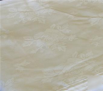 New 63 x 123 63X123 rose damask tablecloth white