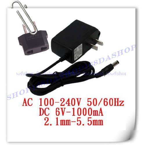 Power supply adapter converter 100-240V dc 6V 1A 99-172
