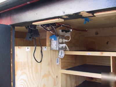 Display unit w/ample storage and electrical 
