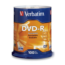 New verbatim 16X dvd-r media 95102
