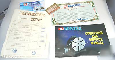 Vertex HV4 rotary table 4