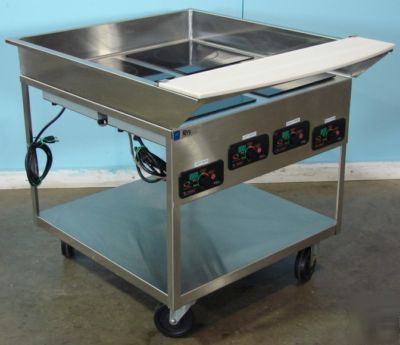 Mr. induction four burner induction cooktop on cart