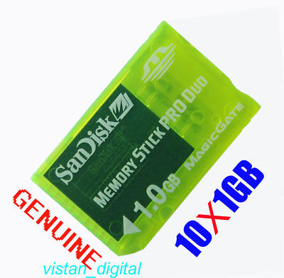 New 10 x 1GB san disk memory stick pro duo memory card 